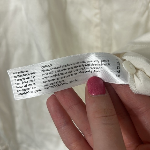 Eileen Fisher Cream 100% Silk Tank Top - Picture 3 of 6